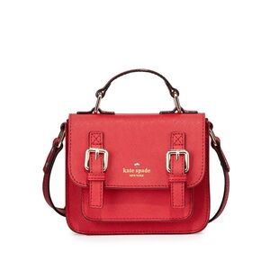 kate spade scout girls' saffiano leather crossbody bag lollipop red mini micro
